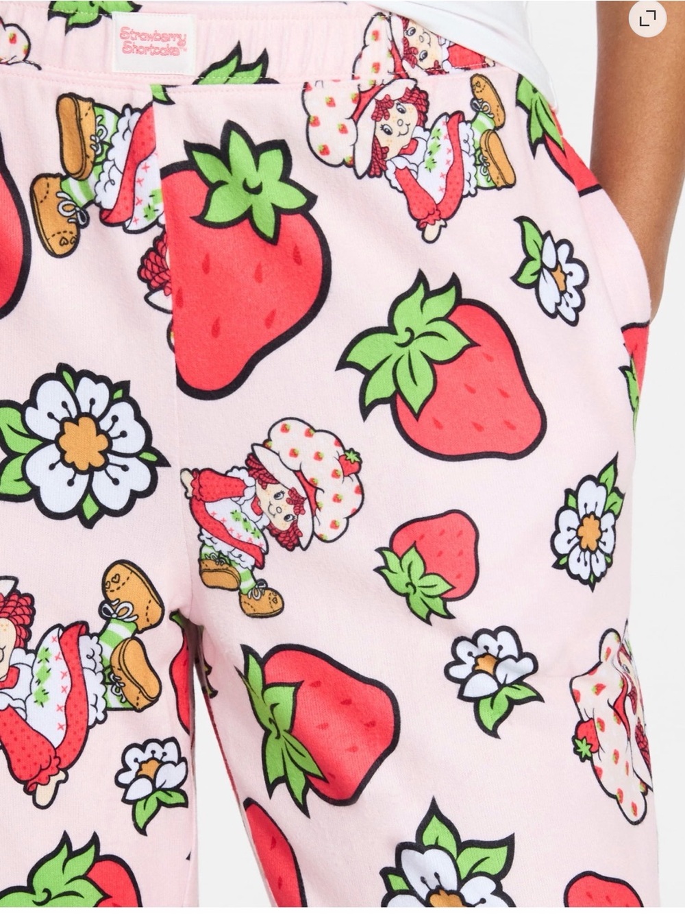 💜Strawberry Shortcake Women's Sleep Pants with Pockets,Size:Large - Picture 3 of 6